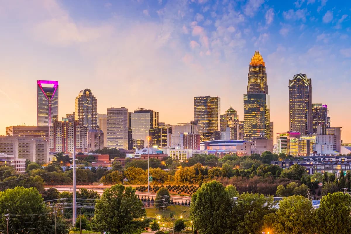 The Charlotte skyline