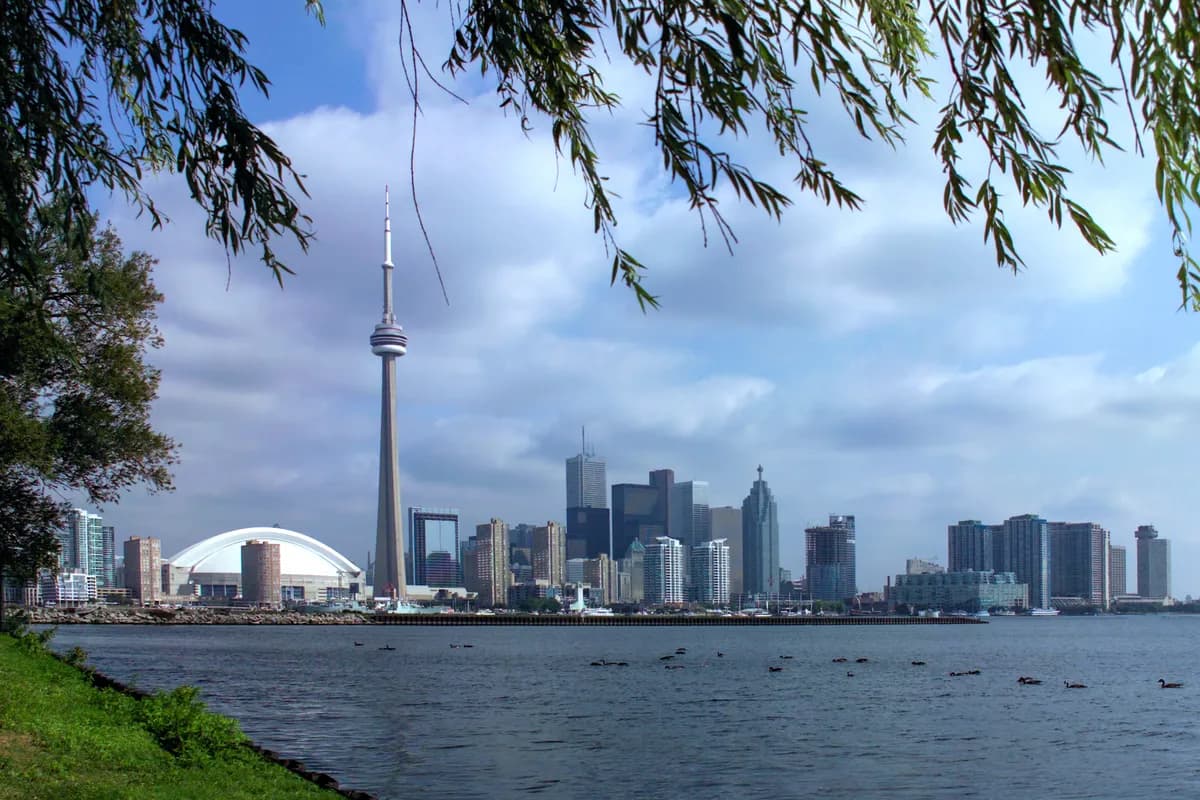 The Toronto skyline across the lake