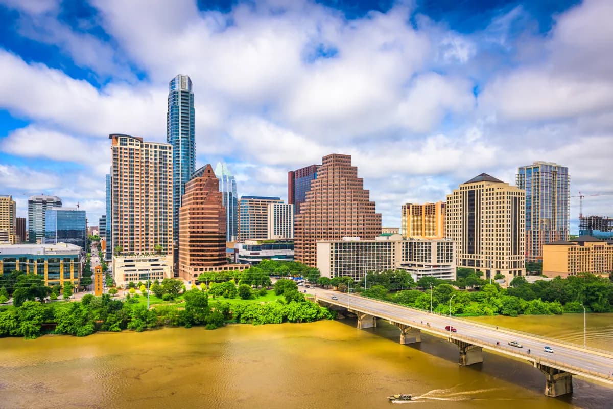The Austin skyline at dusk