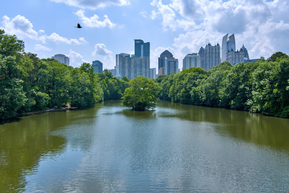 The Atlanta skyline from Piedmont Park