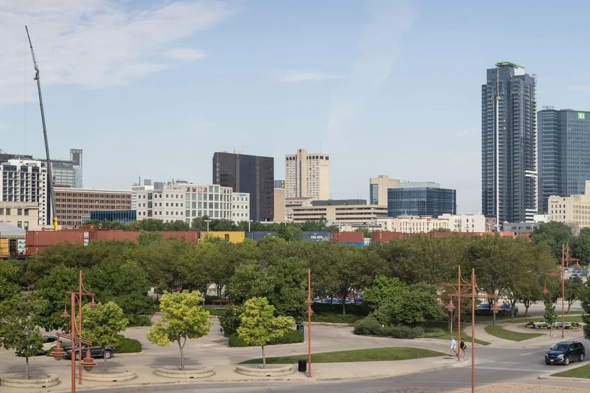 The downtown Winnipeg skyline