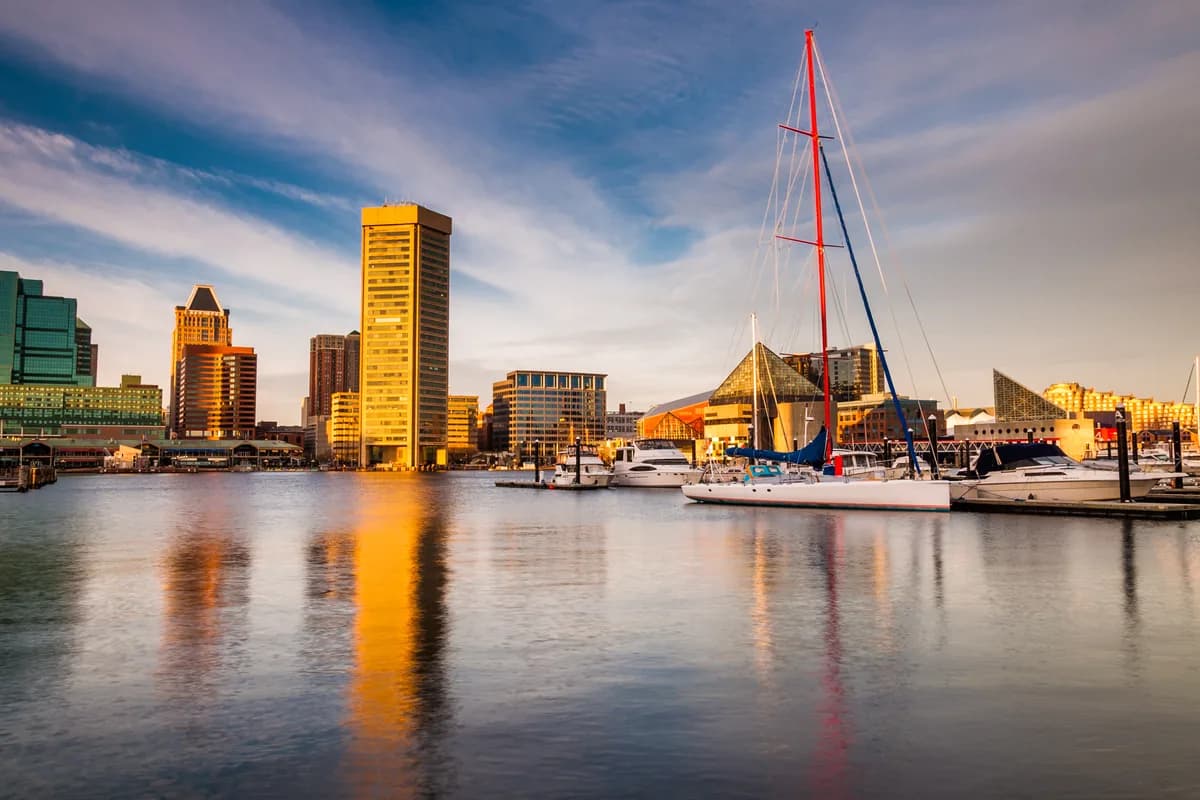 The Baltimore inner harbour