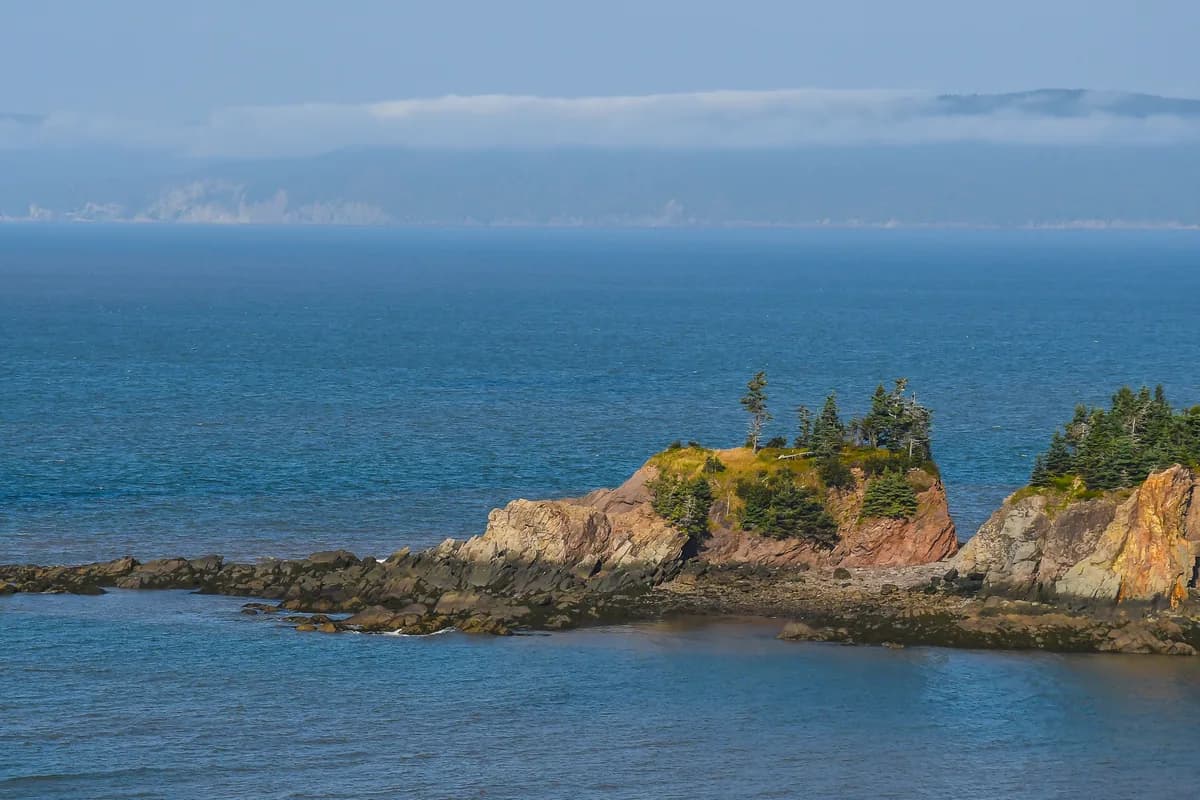 A rocky point on the Bay of Fundy at Cape Enrage
