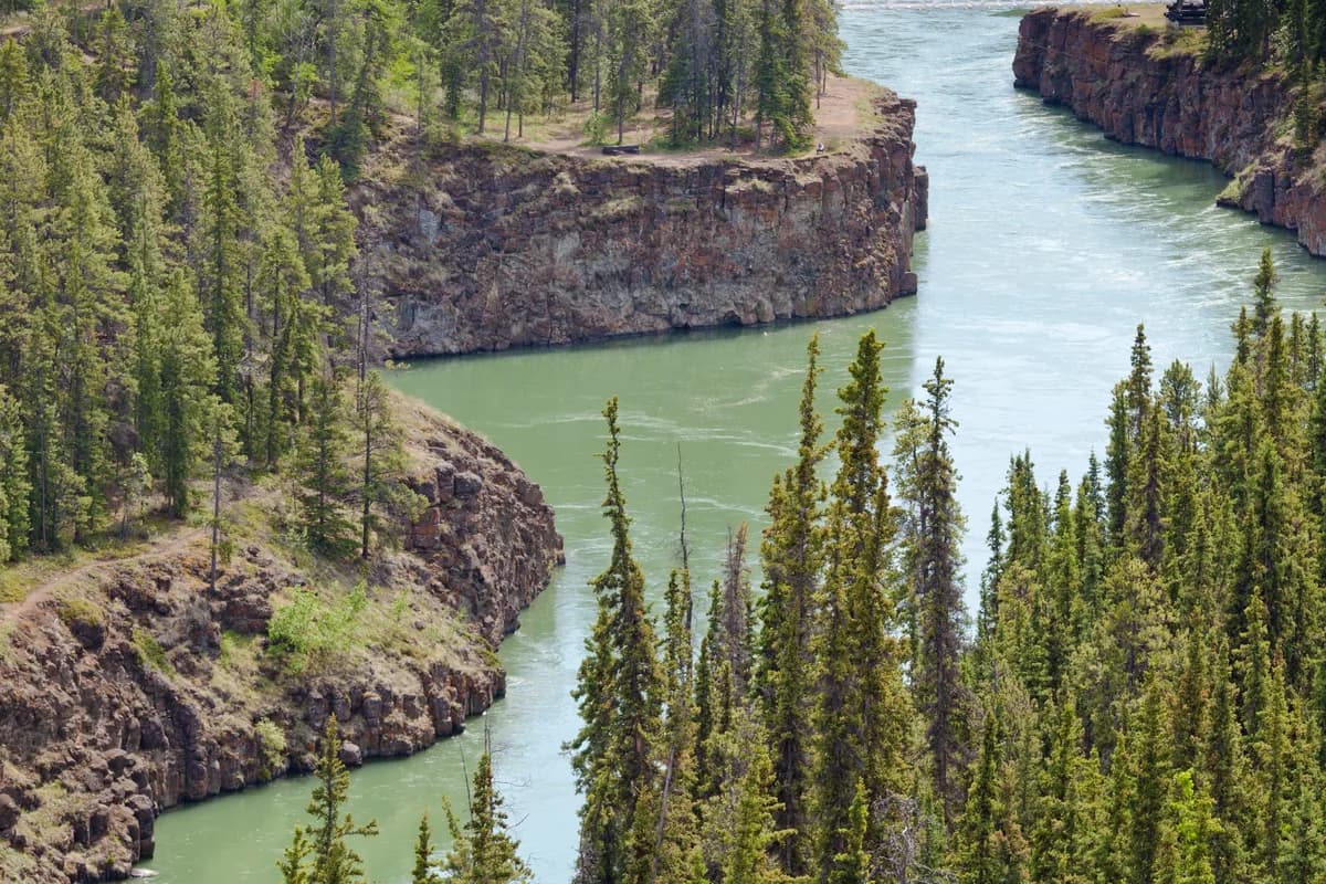 Miles Canyon on the Yukon river near Whitehorse